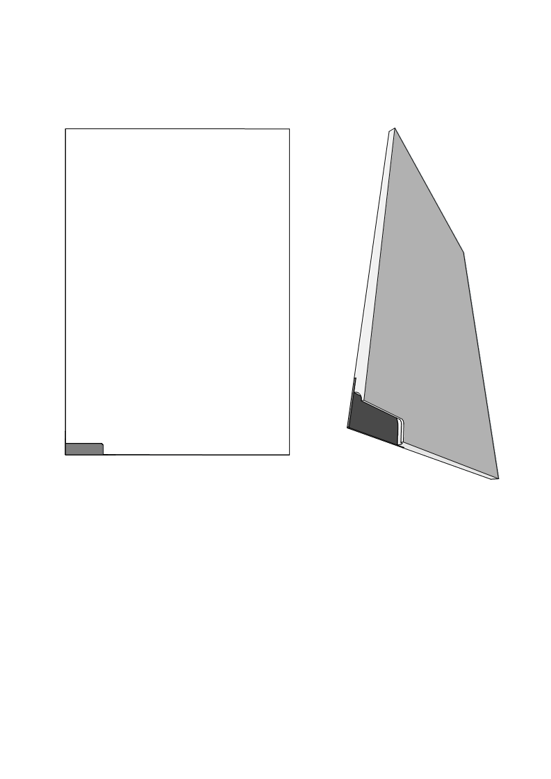 white door diagram showing a handle positioned 100mm from the bottom left
