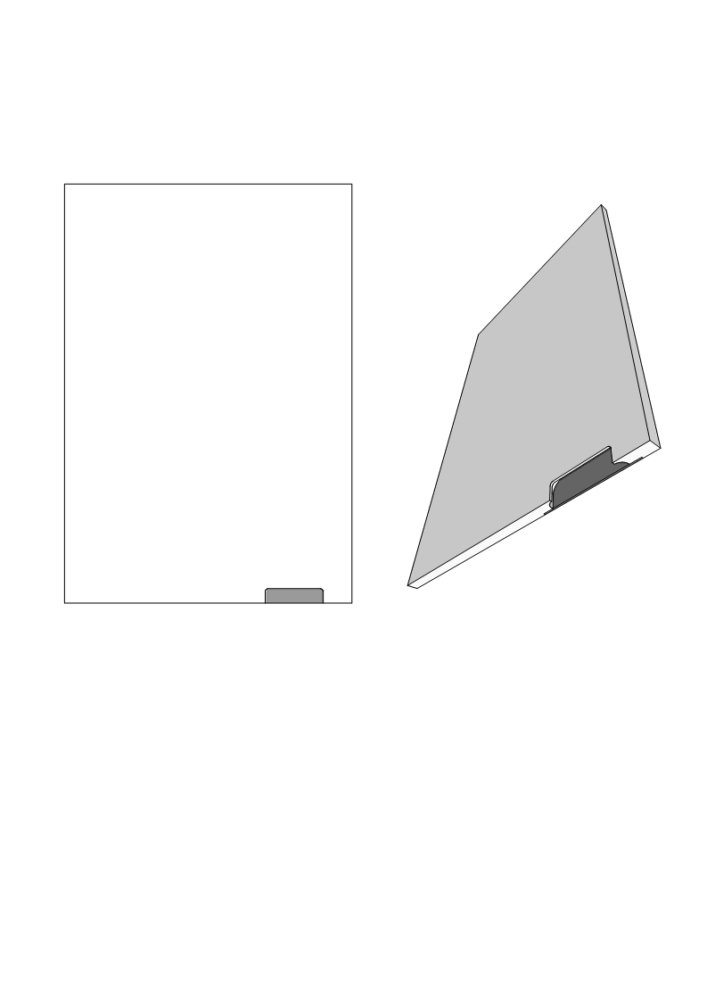 white diagram showing a 120mm bottom right handle position for a reclaimed barn wood doo