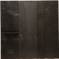 A square sample of dark charcoal wood grain texture, shown against a plain white background.