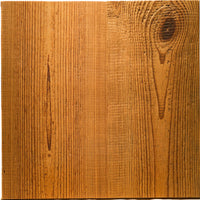 A square wood panel with a warm honey-brown finish and visible wood grain texture, centered on a plain white background.