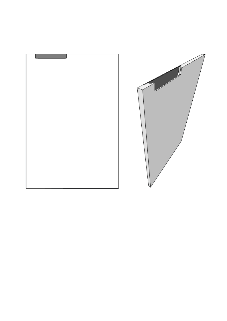 200mm handle recessed into door