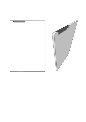 200mm handle recessed into door