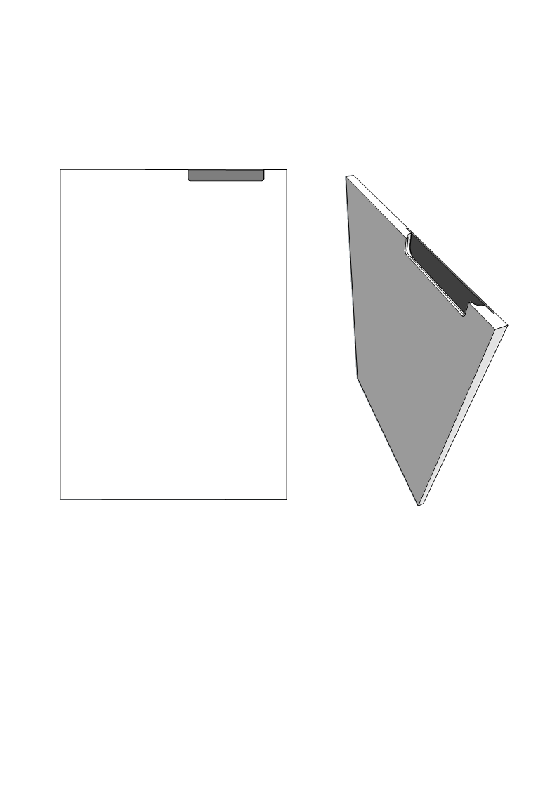 200mm handle recessed into top right of the door